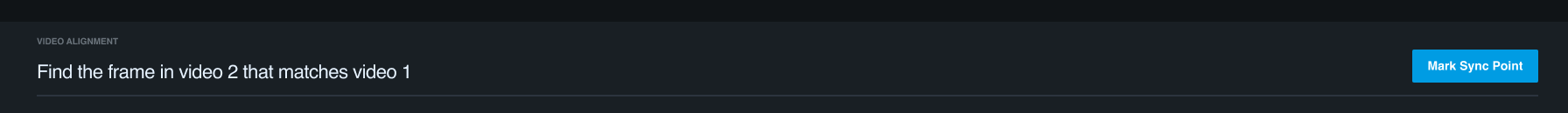 The sync panel's heading and its single Mark Sync Point button